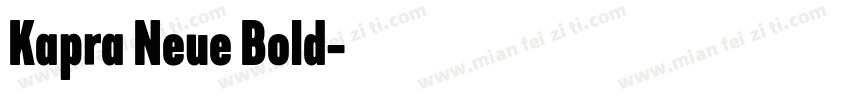 Kapra Neue Bold字体转换